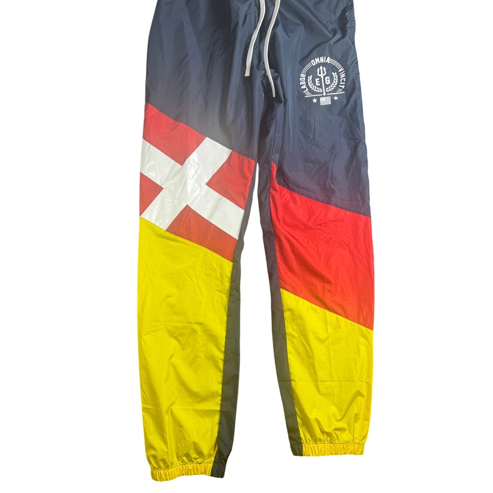 Elbowgrease Athletics XX-Large Windbreaker Pants Navy‎ Red Colorblock Streetwear